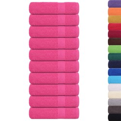 Essuie-mains 10 pcs rose 50x100 cm 360 g/m² 100% coton 