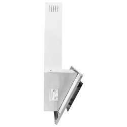 Hotte murale 90 cm Acier inoxydable et verre trempé Argenté 