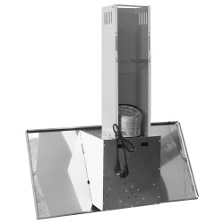 Hotte murale 90 cm Acier inoxydable et verre trempé Argenté 