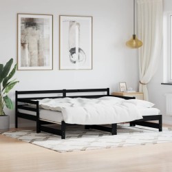 Lit de jour et lit gigogne sans matelas 80x200 cm bois massif 