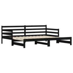 Lit de jour et lit gigogne sans matelas 80x200 cm bois massif 