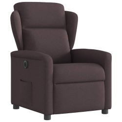Fauteuil inclinable électrique Marron foncé Tissu 