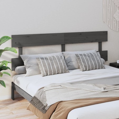 Tête de lit Gris 184x3x81 cm Bois massif de pin 
