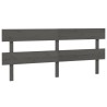 Tête de lit Gris 184x3x81 cm Bois massif de pin 