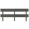 Tête de lit Gris 184x3x81 cm Bois massif de pin 