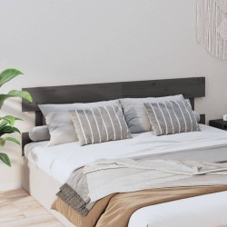Tête de lit Gris 184x3x81 cm Bois massif de pin 