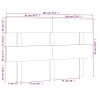 Tête de lit Gris 184x3x81 cm Bois massif de pin 