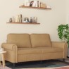 Canapé à 2 places Marron 140 cm Velours 