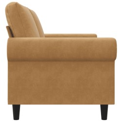 Canapé à 2 places Marron 140 cm Velours 