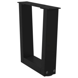 Pieds de table basse en forme de V, 2 pièces, noir, 40 x (30-31,3) cm, acier 