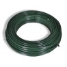 Clôture à mailles losangées avec poteaux Acier 1x25 m Vert 