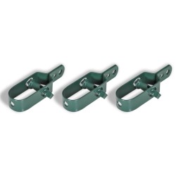 Clôture à mailles losangées avec poteaux Acier 1x25 m Vert 