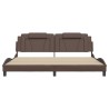 Cadre de lit sans matelas marron 200x200 cm similicuir 