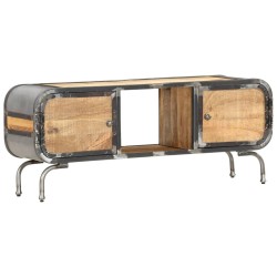 Meuble TV 110x30x42 cm Bois massif de manguier 