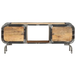 Meuble TV 110x30x42 cm Bois massif de manguier 