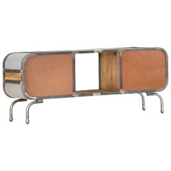 Meuble TV 110x30x42 cm Bois massif de manguier 