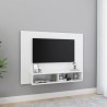 Meuble TV mural Blanc 120x23,5x90 cm Bois d’ingénierie 