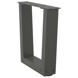 Pieds de table basse en forme de V, 2 pièces, anthracite, 40 x (30-31,3) cm, acier 