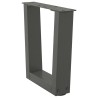 Pieds de table basse en forme de V, 2 pièces, anthracite, 40 x (30-31,3) cm, acier 