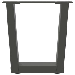 Pieds de table basse en forme de V, 2 pièces, anthracite, 40 x (30-31,3) cm, acier 