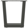 Pieds de table basse en forme de V, 2 pièces, anthracite, 40 x (30-31,3) cm, acier 