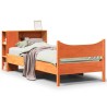 Cadre de lit sans matelas cire marron 90x200 cm bois pin massif 