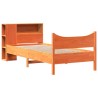 Cadre de lit sans matelas cire marron 90x200 cm bois pin massif 