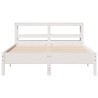 Cadre de lit sans matelas blanc 160x200 cm bois de pin massif 