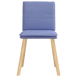 Chaises à manger lot de 6 bleu jean tissu 
