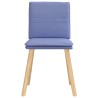 Chaises à manger lot de 6 bleu jean tissu 