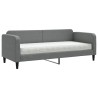 Lit de jour avec matelas gris foncé 80x200 cm tissu 