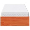 Lit de jour avec matelas cire marron 80x200 cm bois pin massif 