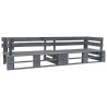Canapés de jardin palette 2 pcs avec coussins gris Pinède 