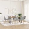 Chaises à manger lot de 6 gris nuage tissu 
