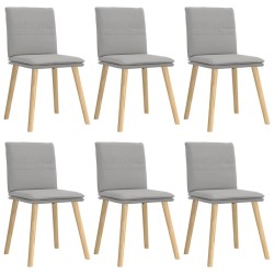 Chaises à manger lot de 6 gris nuage tissu 