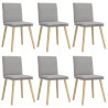 Chaises à manger lot de 6 gris nuage tissu 
