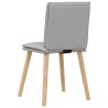 Chaises à manger lot de 6 gris nuage tissu 