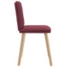 Chaises à manger lot de 6 rouge bordeaux tissu 