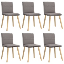 Chaises à manger lot de 6 taupe tissu 