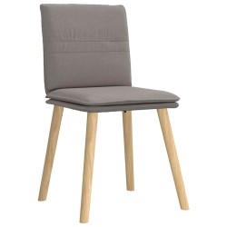 Chaises à manger lot de 6 taupe tissu 