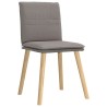 Chaises à manger lot de 6 taupe tissu 
