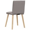 Chaises à manger lot de 6 taupe tissu 