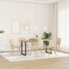 Chaises à manger lot de 6 crème tissu 
