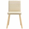 Chaises à manger lot de 6 crème tissu 