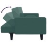 Ensemble de canapés 2 pcs avec coussins vert foncé velours 
