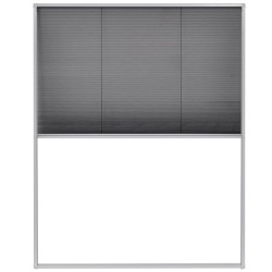 Moustiquaire plissée pour fenêtre Aluminium 80 x 100 cm  