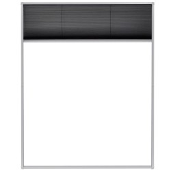Moustiquaire plissée pour fenêtre Aluminium 80 x 100 cm  