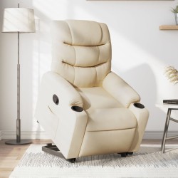 Fauteuil inclinable Crème Tissu 