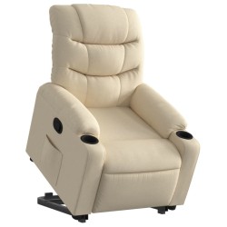 Fauteuil inclinable Crème Tissu 