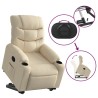 Fauteuil inclinable Crème Tissu 